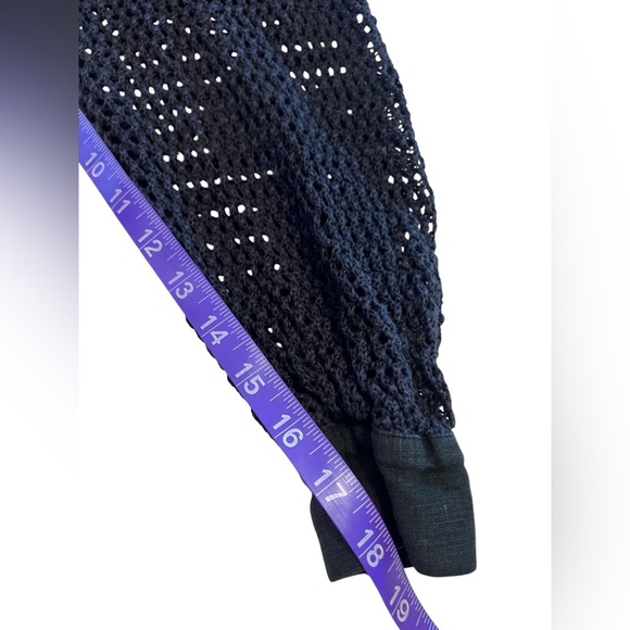 Irene Donoshayte Paris Linen Mesh Panel Longline Tunic Top Minimalist - Picture 11 of 12